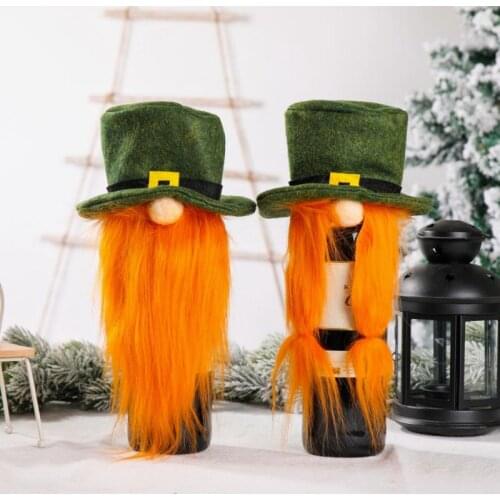 Christmas Wine Bottle Cover Artificial Beard Xmas Decor Santa Claus Dinner Party Table Decor Merry Christmas Decoration For Home