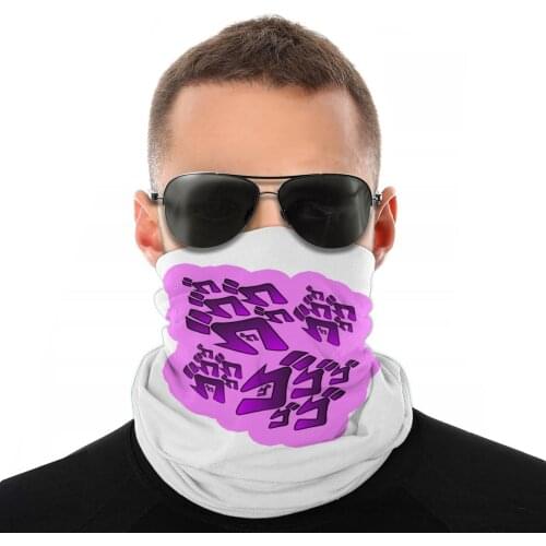 Menacing JoJos Bizarre Adventure Scarves Half Face Mask Halloween Tube Scarf Balaclava Bandanas Polyester Headwear Outdoor