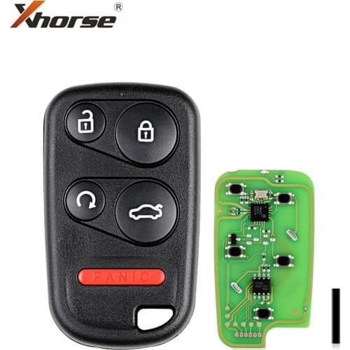 XHORSE XKHO03EN Universal Remote Key Fob for VVDI Key Tool With Remote Start & Trunk Button One Pcs