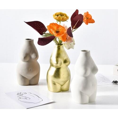 Female Body Art Vase Ceramic Tabletop Vases Ornaments Modern Minimalist Creative Decoration Home Decor