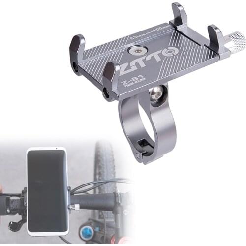 ZTTO Z-81 Bicycle Phone Mount Aluminum Alloy Bike Phone Holder Motorcycle MTB Road Bike Handlebar Mobile Phone GPS Mount Holder