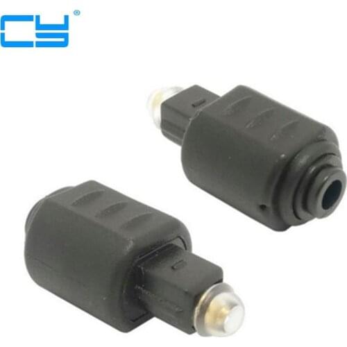 10pcs/Lot High Quality Optical 3.5mm Female Socket Mini Jack Plug to Digital Toslink Male Audio Adapter