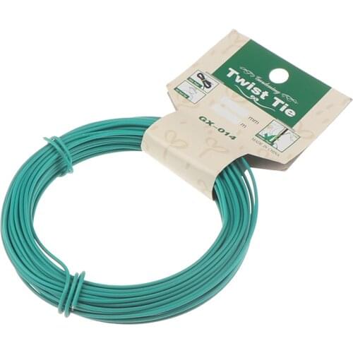 15M Garden Wire Heavy Duty Green Coated Plant Twist Tie Garden Training Wire Bonsai Outlet Wire for Holding Branch