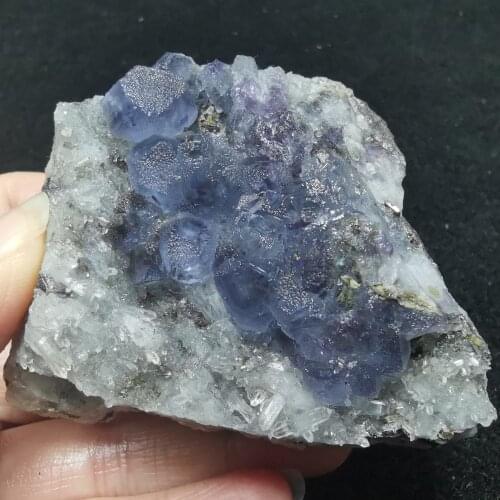 190.6gPurple fluorite chalcopyrite crystal mineral stone home decoration ring vein healing geology teaching CRYSTAL QUARTZ GEM