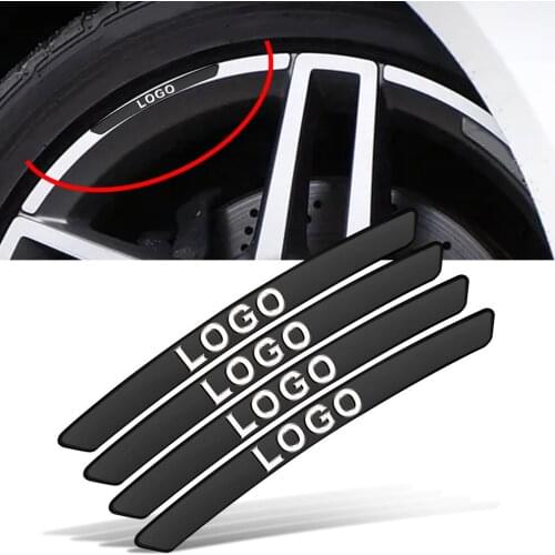 4pcs For AMG Rims Wheel Sticker Eyebrow Trims Fit For Mercedes Benz W212 W213 W204 W205 W207 W209 W210 GLC CLA CLS AMG Sticker
