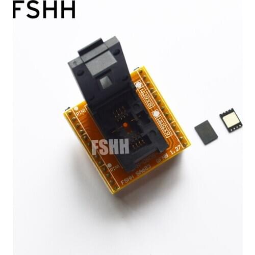 IC TEST QFN-0808-01 Programmer Adapter for 25xxx QFN8 WSON8 DFN8 MLF8 to DIP8 Adapter test socket Pitch=1.27mm Size=6x8mm