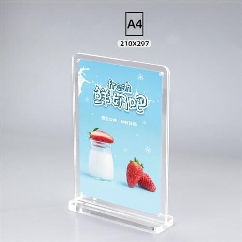 Acrylic Magnetic Menu Price List Sign Holder Advertising Poster Picture Paper Display Frame