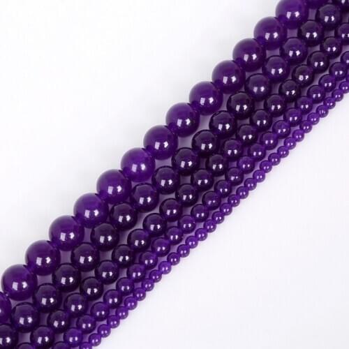 Beadia STONE BEADS 2020 Dark Purple Natural Spacer Beads for Making Jewelry 4-12 MM Wholesale