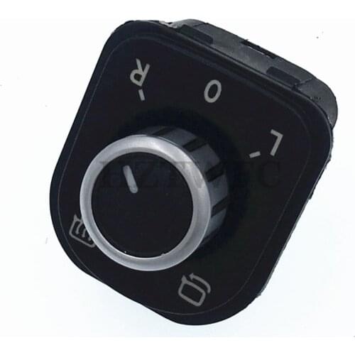 Free Shipping 5ND959565A For VW Jetta Golf GTI MK5 MK6 Chrome Mirror Adjust Knob Switch Replacement Parts Switches