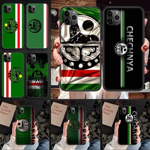 Chechen National Flag Phone Case Cover Hull For iphone 5 5s se 2 6 6s 7 8 12 mini plus X XS XR 11 PRO MAX black trend coque soft