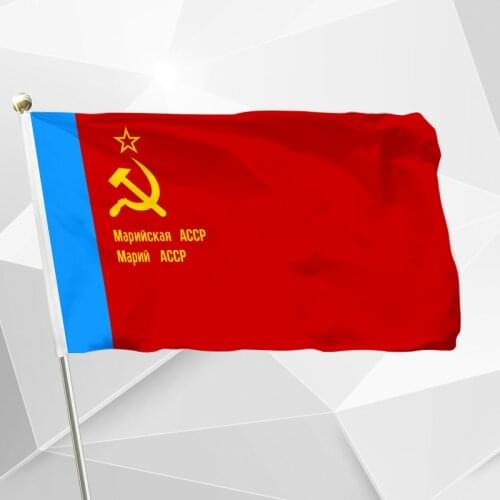 Russia Mari ASSR Flag 90x150cm 3x5ft 120g 100D Free Shipping 60X90 21X14CM Banner