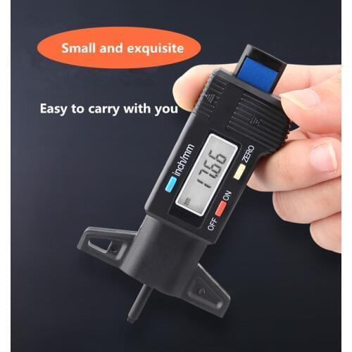 0-30MM tire wear detection Digital Depth Gauge HD LCD Caliper Tread Depth Gauge Black high precision Tire pattern depth gauge