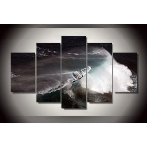 HD Print 5pcs canvas wall art seascape painting modern home decoration wall art picture for living room decor painting