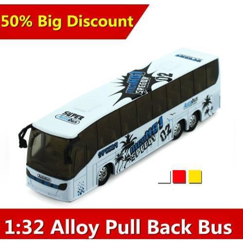 1:32 alloy big bus travel, sound and light back of the school bus models, childrens toy car, free