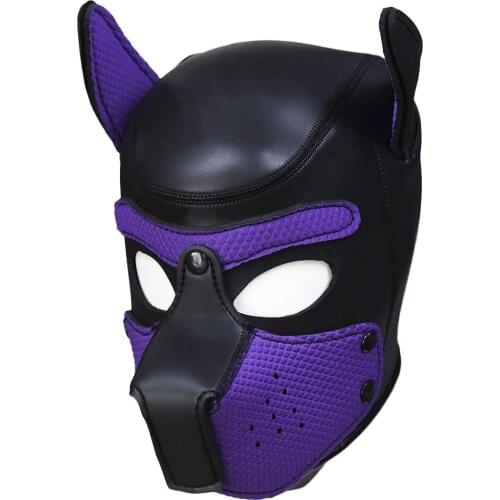 Animal Mask Multicolor Pet Dog Head Masks Simulation 3D Adult Cosplay Role Play Dog Full Head Mask Halloween Puppy Headgear Mask