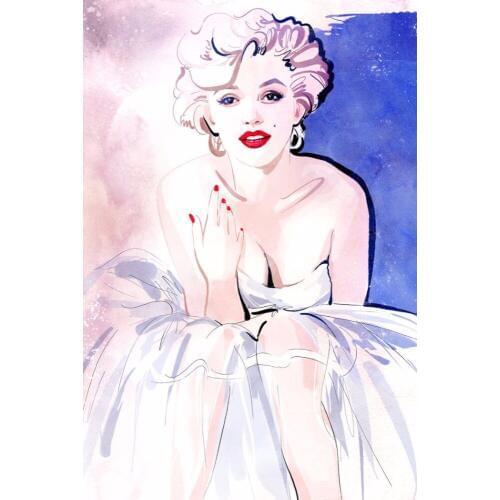 Marilyn Monroe 40x50cm Picture On Wall Acrylic Paint By Numbers Hand Painted Digital Oil Painting Canvas gift