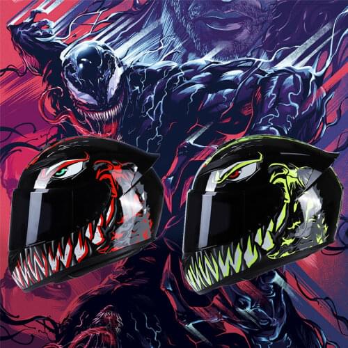 Motorcycle Helmet Personality Protection Big Tail Full Face Helmet Racing Motorcycle Unisex Four Seasons Suitable for Breathable