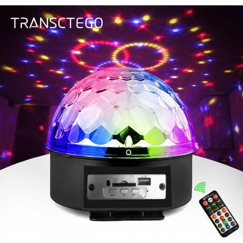 MP3 Stage Lights Disco Ball With Speaker Light LED Laser Projector Spotlight Sound Activated Disco DJ Music Player Party Light