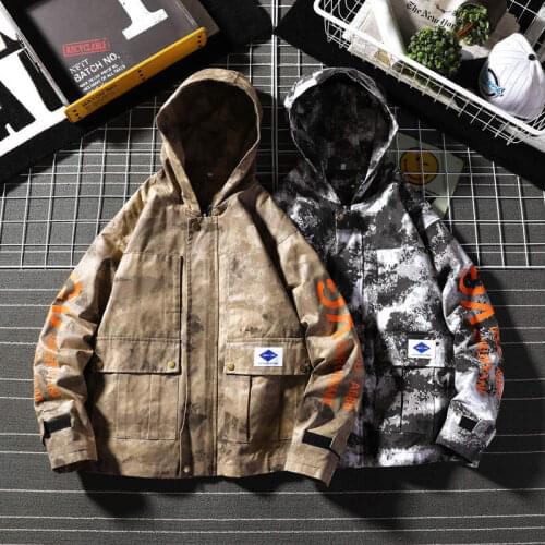 Men Winter Fashion Camo Jacket 2020 New Casual Cargo Mens Military Jacket Windbreaker Coat Male Multi Pocket Streetwear Overcoat