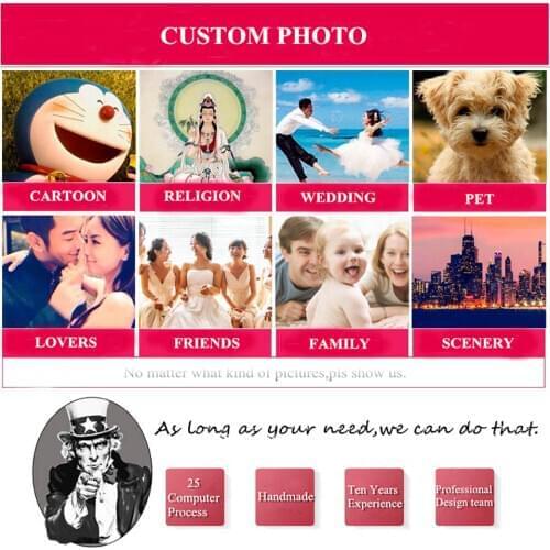 SNA Custom new arrival picture DIY Crystal full drill square 5D diamond painting cross stitch kit mosaic round rhinestone