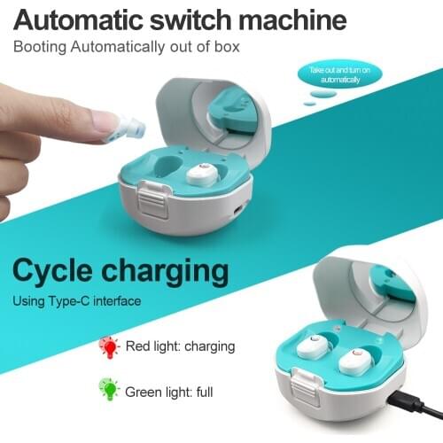 2021 New best Mini Ear Hearing Aids Apparatus In Ear Invisible Hearing Aid Assistant Adjustable Sound Amplifier For Deaf Elderly