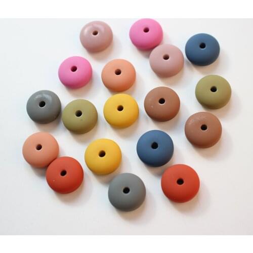 New style 60pcs/lot color Rubber paint geometry rounds shape resin Straight hole beads diy jewelry earring/bracelet accessory