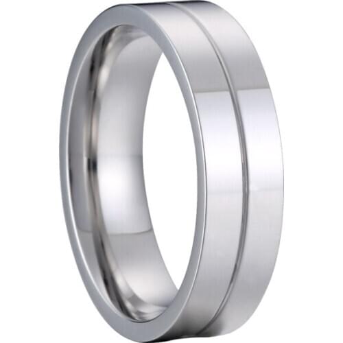 Wholesale Fashion jewelry Simple Glossy Mirror Titanium Steel Ring Couple Ring for women men cheap price for reseller