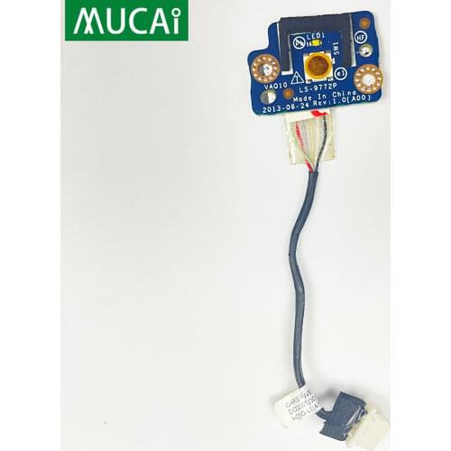 Original For Dell precision M4800 M6800 laptop Power Button Board with Cable LS-9772P Repairing Accessories