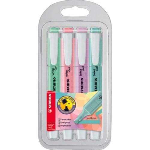 Original Stabilo Highlighter Pen Swıng Cool Pastel 4Lü 275/4