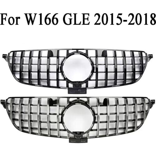 Front Grill Bumper GT GRille For Mercedes Benz W166 GLE Class GTR GLE400 GLE500 GLE350 GLE43 2015 2016 2017 2018 2019 2020