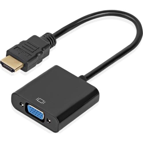 High Quality 1080P HDMI-compatible to VGA Adapter Male To Famale Converter Adapter Digital to Analog Video Audio For PC Laptop