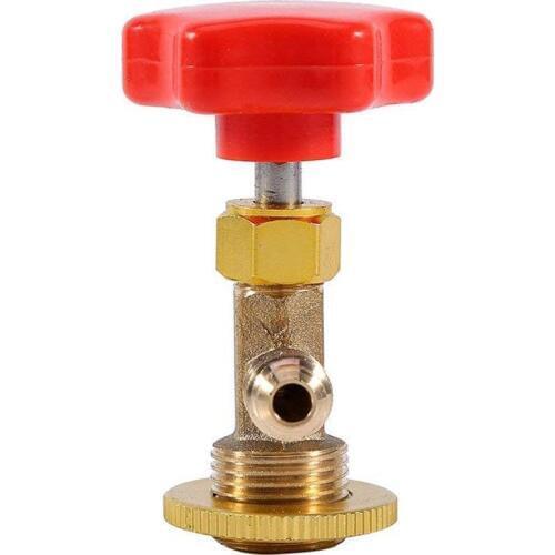R134a Can Canister Opener Tap Tapper M14/1/4 inch SAE Car Auto Air Conditioning Refrigerant Can Tap Valve Red + gold Bottle Open