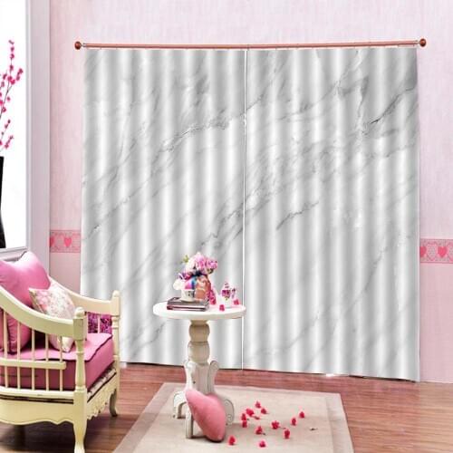 Luxury Blackout 3D Window Curtain For Living Room marble curtains grey curtains blackout curtains