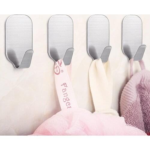 Embed Life Stainless Steel Nail-free Viscose Hook Owning Super Bearing Capacity Adhesive Wall Hanger For Bathroom Kitchen