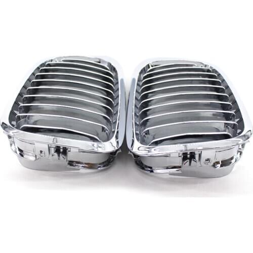 Silver Chrome Front Grille Grill for BMW E46 322D Coupe M3 99-02 Pre-Facelift