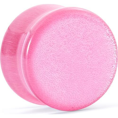 JUNLOWPY Pink Blue Stone Saddle Plugs and Tunnels Ear Gauges Double Flared Earring Piercing Stretcher Expander Body jewelry 2pcs