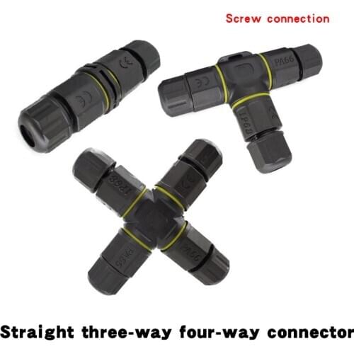 IP68 Waterproof Connector Three-Way Four-Way Wire Connector Flame Retardant High Temperature Outdoor Lamp Connector