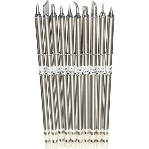 High Quality 10x T12 Series Solder Iron Tips For Hakko Soldering Station FX-951 FX-952 FX-950 free shipping