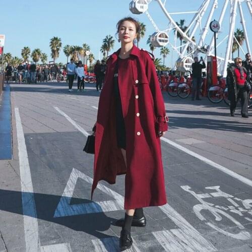 Bella 2021 new Autumn Trench Coat Loose Single Breasted Trench Coat Women Trench Coat Long Women Windbreakers Plus Size Overcoat
