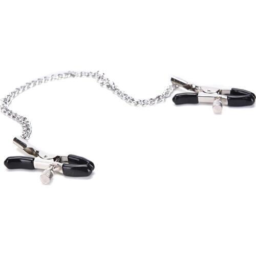 1 Pair Stainless Steel Metal ChainSex Slaves Nipple Clamps Nipple Milk Clips Breast Clip Sex Toys Butterfly Style For Couples