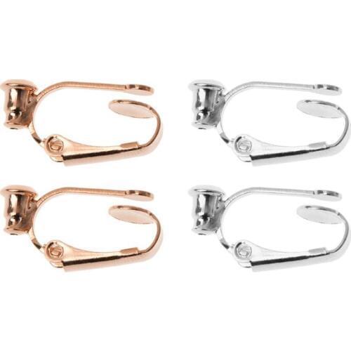 1 Pair Clip On Hoop Earring Converters No-pierced Turn Any Stud Into A Clip-On