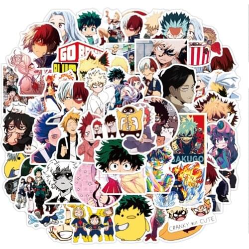 10/30/50PCS My Hero Academy Character Graffiti Sticker Luggage Notebook Scooter Helmet Decoration Toy Wholesale