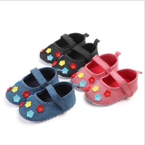 Lovely Flower Baby Shoes Infants Anti-Slip First Walkers Newborn Girls Princess Shoes