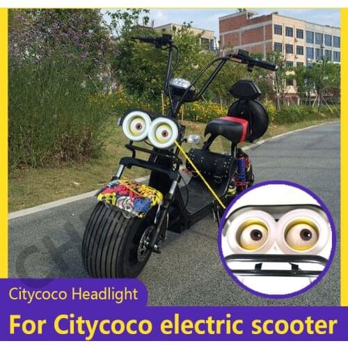 For CItycoco Headlight small yellow man Personalized accessories modified bracket lamp cover converter 12V headlight decoration