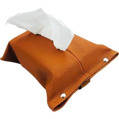 Car Tissue Box Auto Sun Visor PU Leather Tissue Box Holder FOR BMW E90 F45 E46 E38 E89 E63 E88 E64 E61 E82 E70 F06 F20 F13 F12
