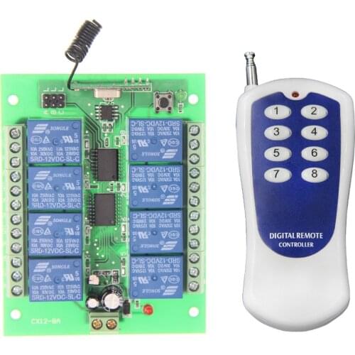 DC12V 24V Remote Control Switch Controls Motor Forward And Reverse Electric Push Rod Solenoid Valve Lamp Access Control Wireles