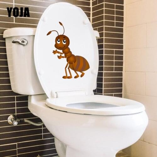 YOJA 16.5X21.9CM Cartoon Living Room Home Decor Toilet Wall Sticker Decal Interesting Ants T5-1405