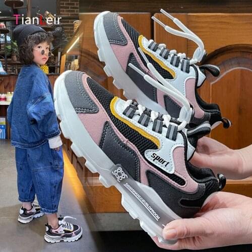 High Quality Children Shoes Breathable Mesh Kids Sneakers For Girls Shoes Fashion Casual Running Sports Shoes Chaussure Enfant