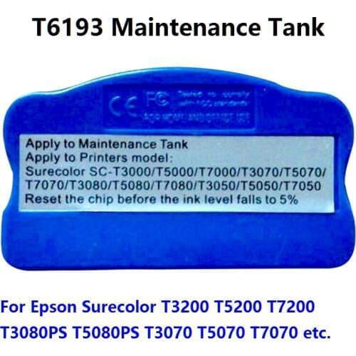 INKWAY Maintenance Tank Chip Resetter for Epson T6193 for SC T5070 T7070 T3080 T5080 F6070 T3000 T5000 T7000 T3200 T5200 T7200