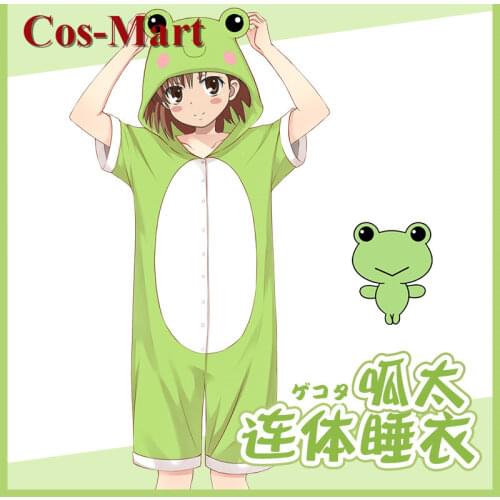 Anime A Certain Magical Index Gekota Cosplay Costume Cute Misaka Frog Cotton Jumpsuit Pajamas Daily Wear Soft And Comfortable